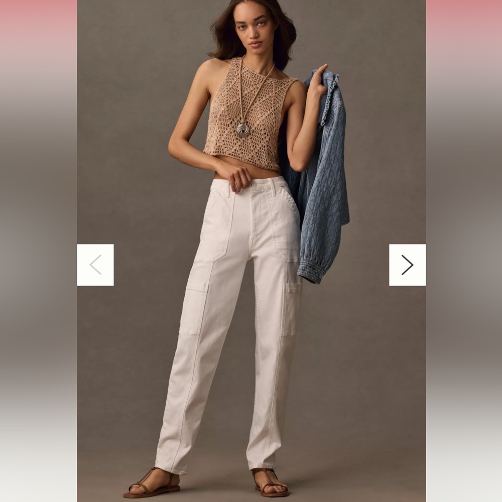 MOTHER The Private Double Pocket Straight-Leg Cargo Jeans